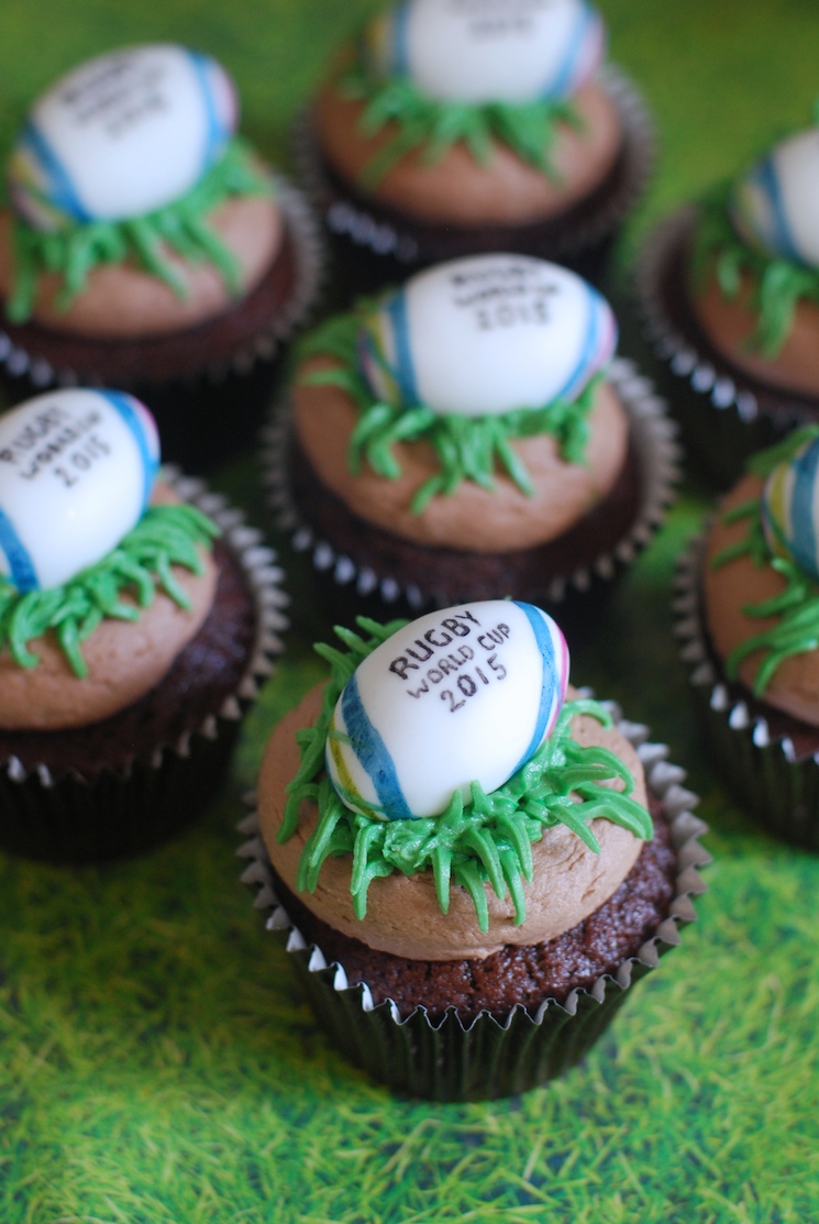 Rugby World Cupcakes - Afternoon Crumbs