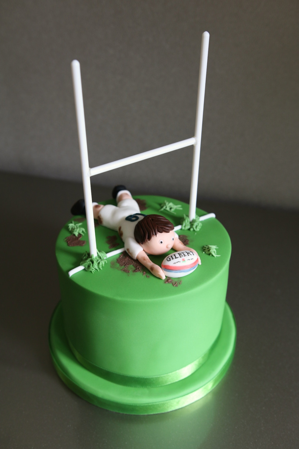 Rugby Birthday Cake - Afternoon Crumbs