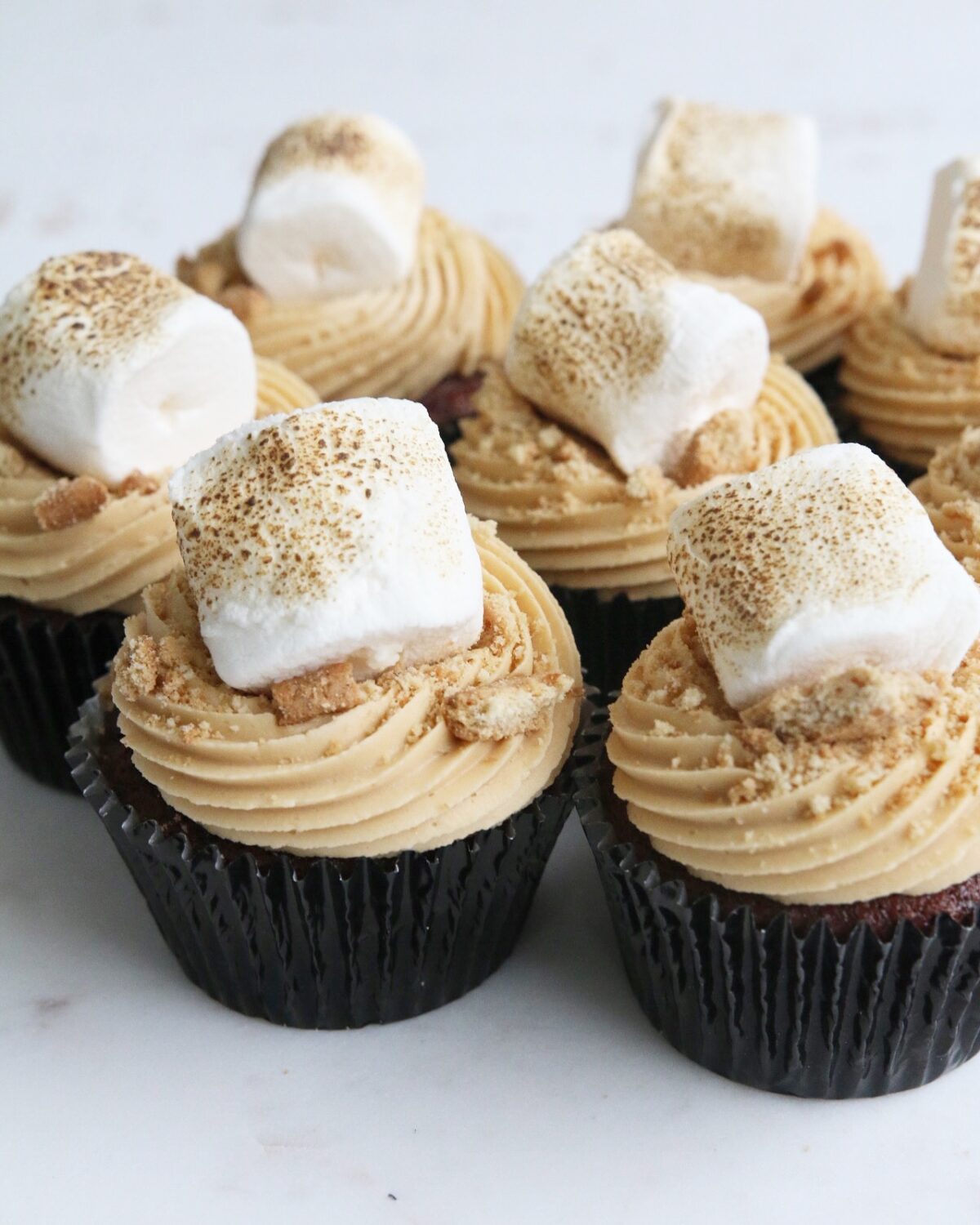 S'mores Cupcake with Fine Star Nozzle