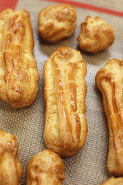Salted Caramel Eclairs - Afternoon Crumbs